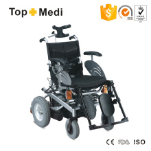 Cadeira de rodas reclinável de aço motorizada de tipo europeu com lâmpada